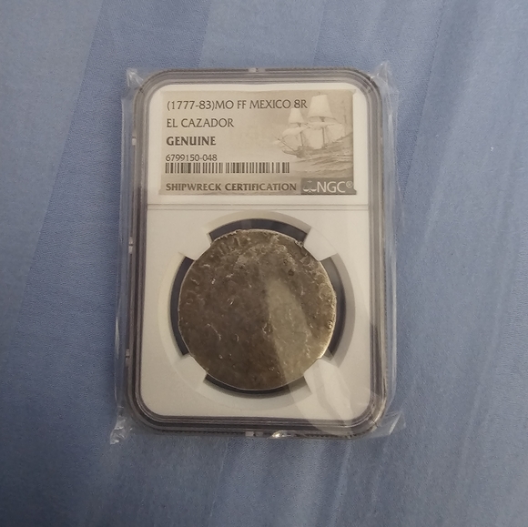 Other - Rare 1777 - 83 Mexico 8R El Cazador Shipwreck Large Silver Coin - NGC GENUINE